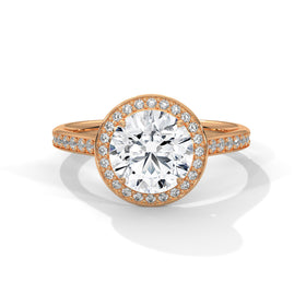 The Rachel 2.45 CTW Round Lab-Grown Diamond Halo Ring detail image