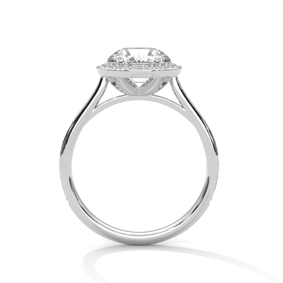 The Rachel 2.45 CTW Round Lab-Grown Diamond Halo Ring detail image