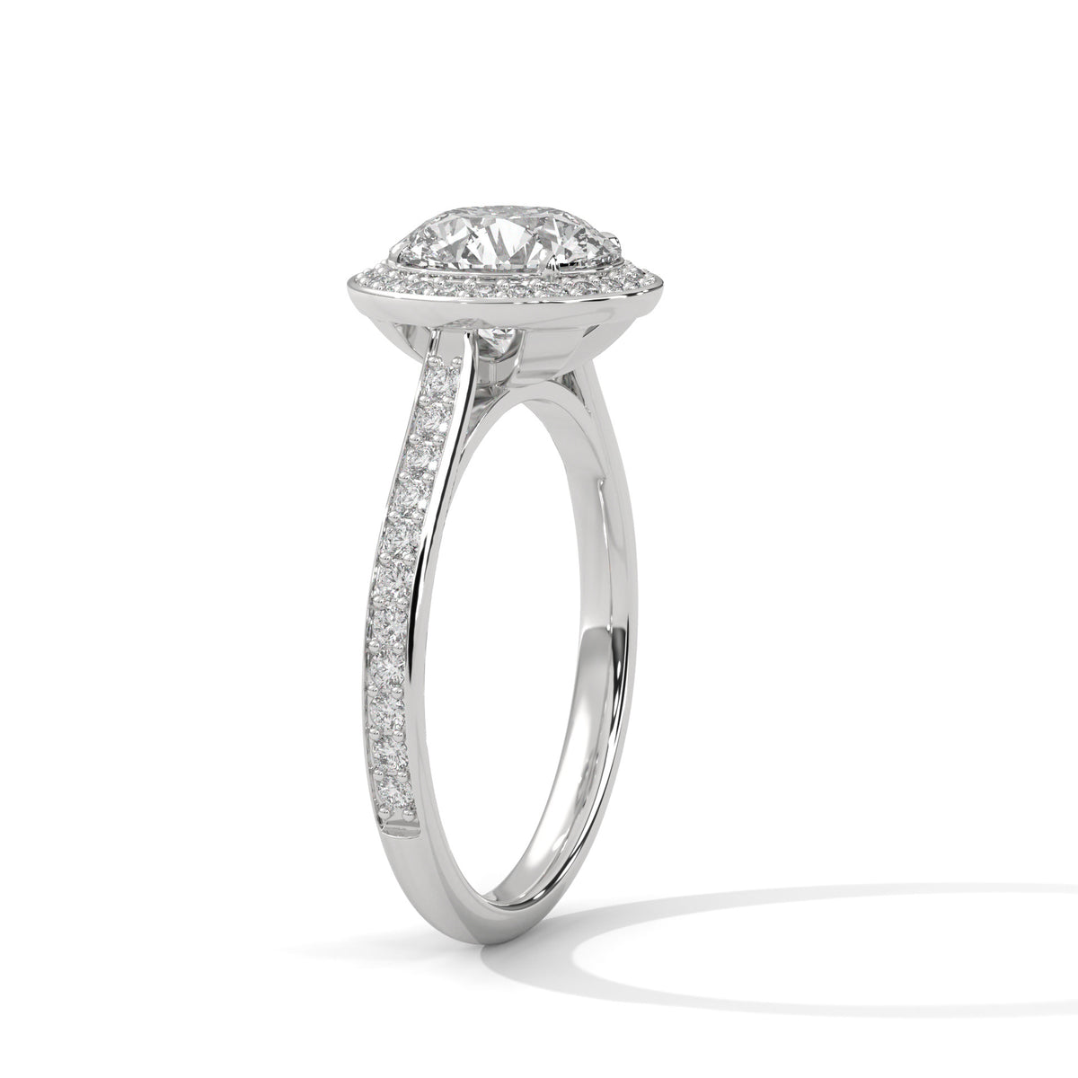 The Rachel 2.45 CTW Round Lab-Grown Diamond Halo Ring detail image