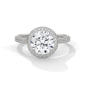 The Rachel 2.45 CTW Round Lab-Grown Diamond Halo Ring detail image