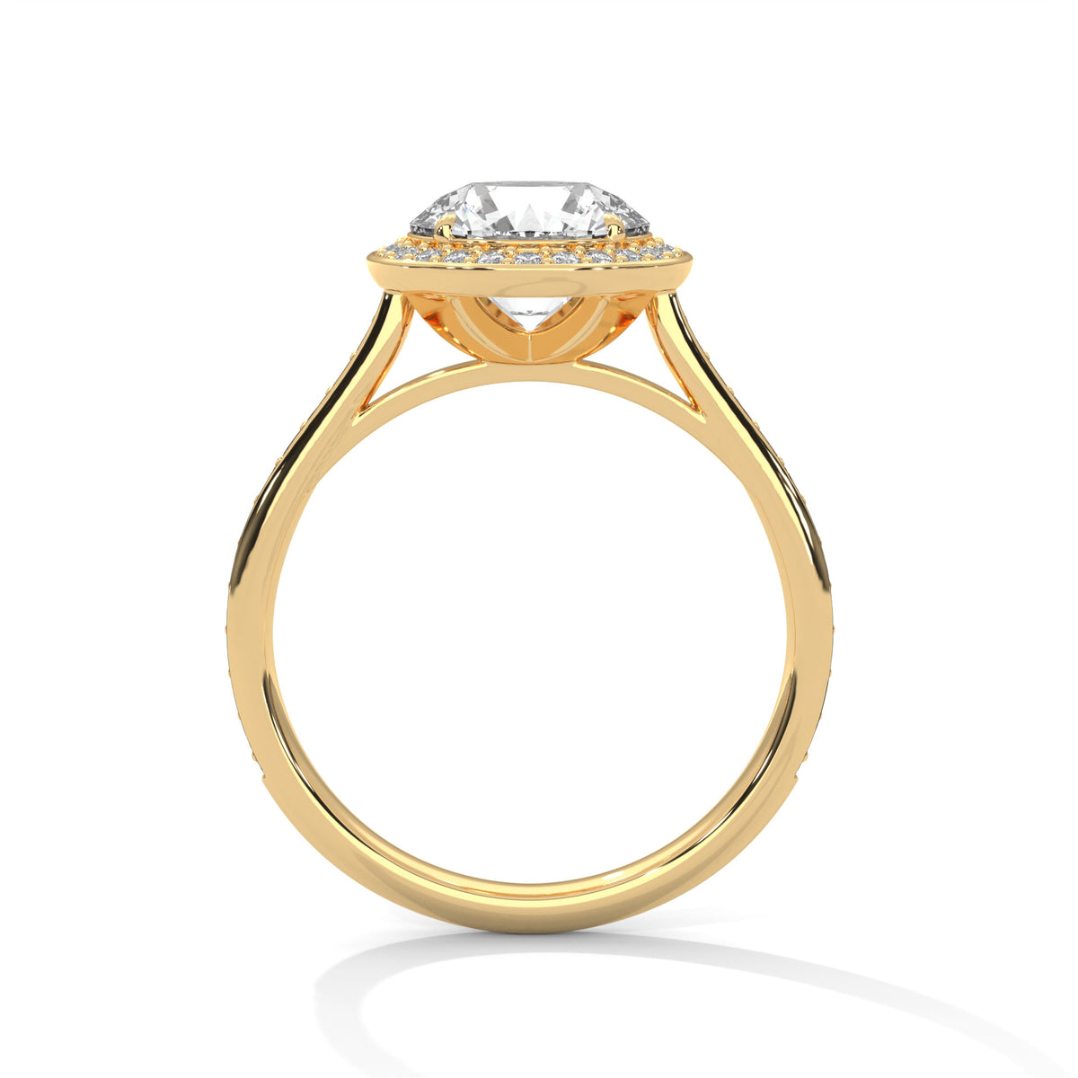 The Rachel 2.45 CTW Round Lab-Grown Diamond Halo Ring detail image