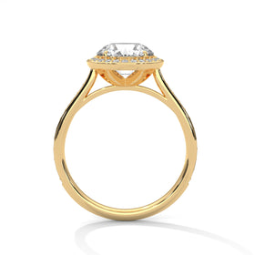 The Rachel 2.45 CTW Round Lab-Grown Diamond Halo Ring detail image