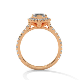 The Telma 2.72 CTW Marquise Lab-Grown Diamond Halo Ring detail image