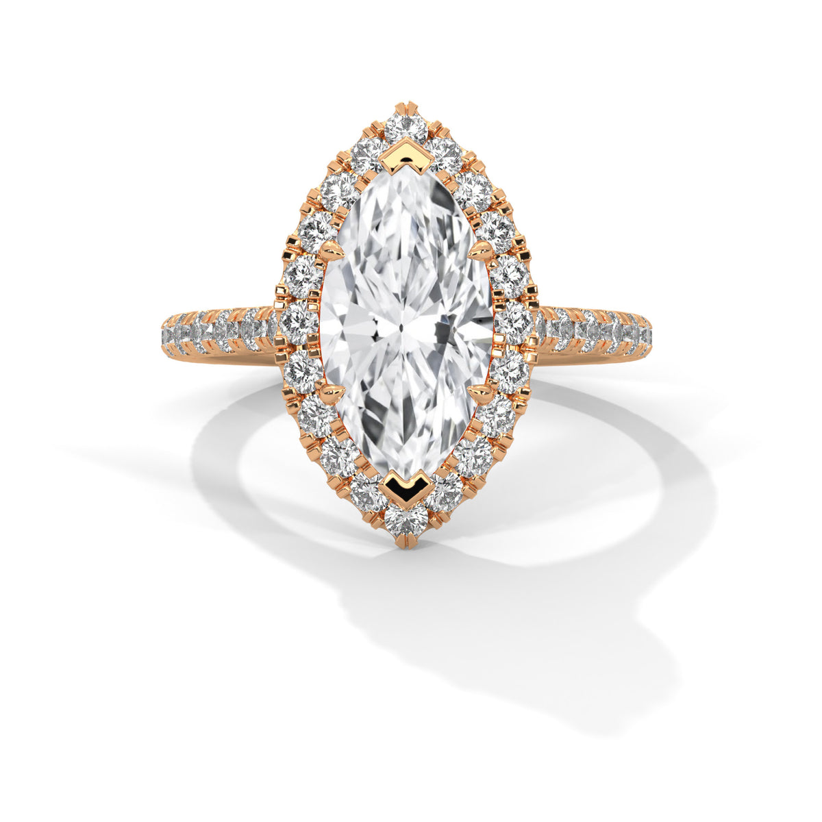The Telma 2.72 CTW Marquise Lab-Grown Diamond Halo Ring detail image