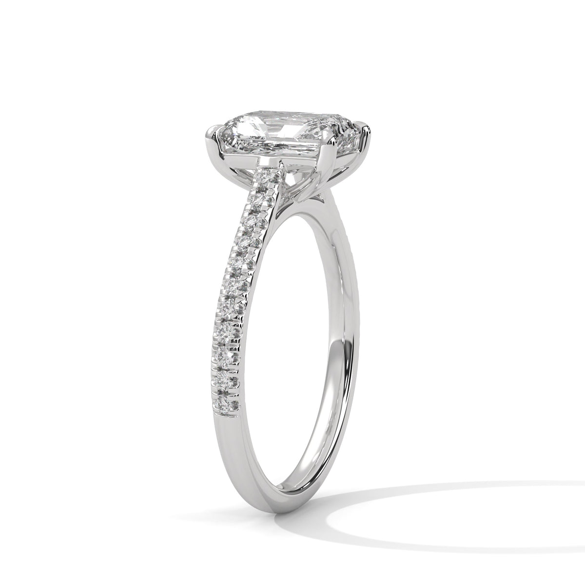 The Laura 2 CT Emerald-Cut Lab-Grown Diamond Ring detail image