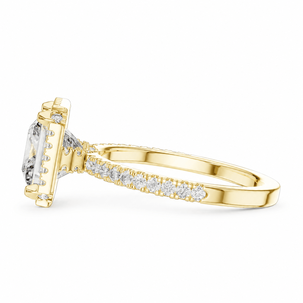 The Madison — 2.934 CTW Princess-Cut Diamond Halo Ring - Lamor&Co