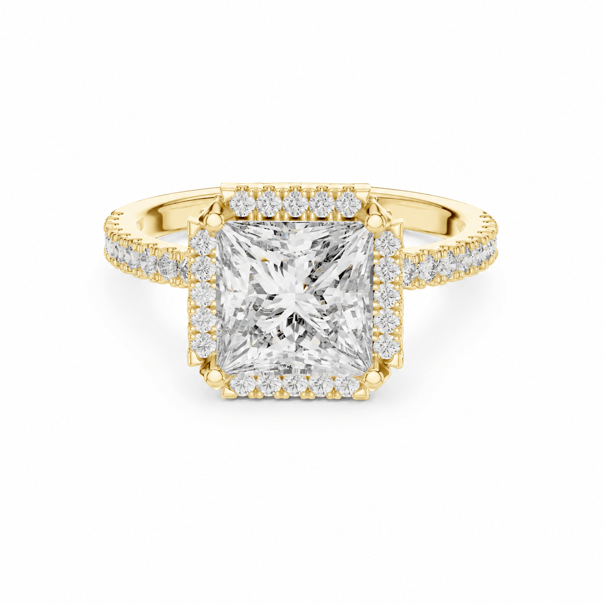 The Madison — 2.934 CTW Princess-Cut Diamond Halo Ring - Lamor&Co