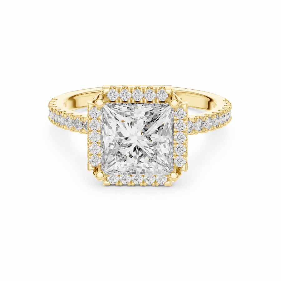 The Madison — 2.934 CTW Princess-Cut Diamond Halo Ring - Lamor&Co