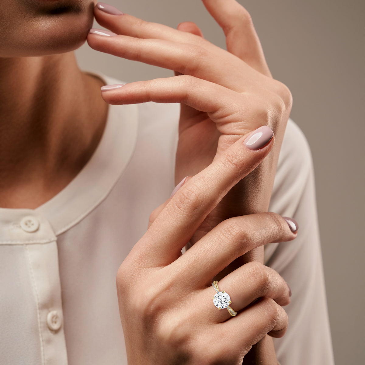 The Sarah 2.32 CTW Round Lab-Grown Diamond Ring detail image