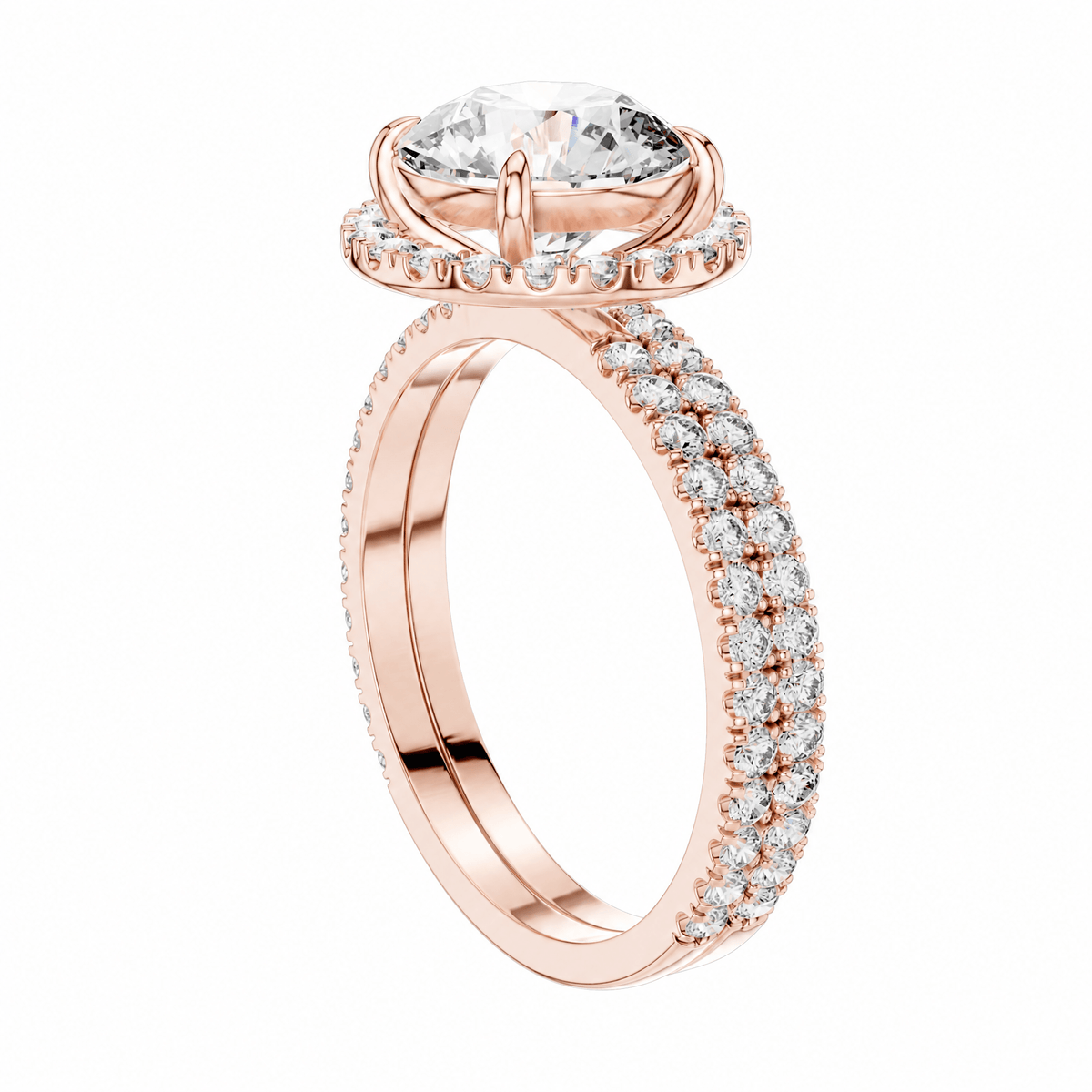 The Aldrey — 2.832 CTW Round Diamond Halo Ring - Lamor&Co