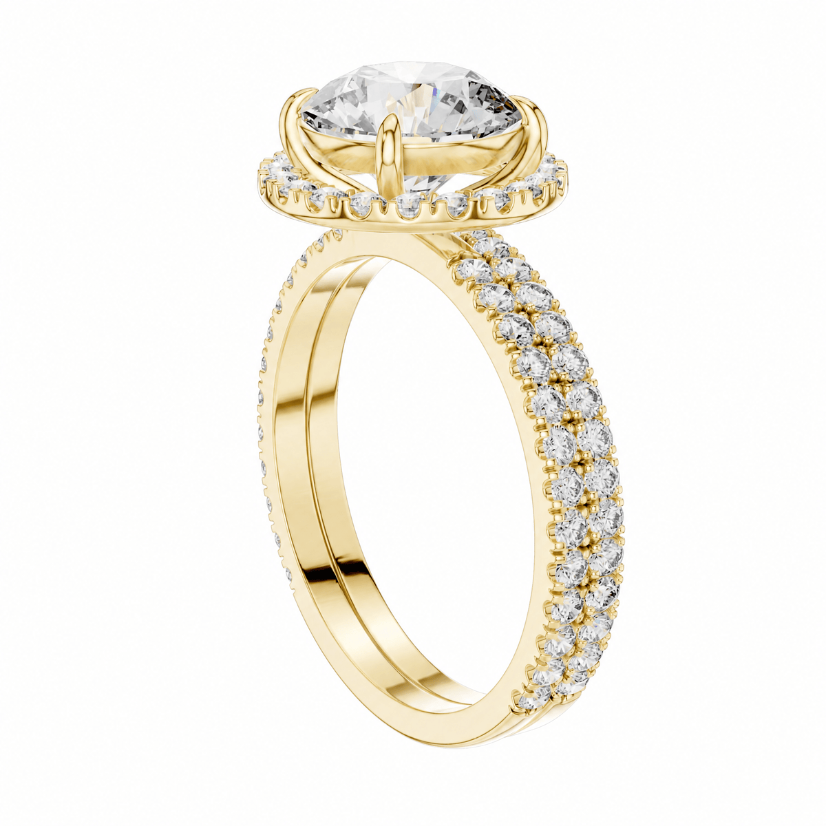 The Aldrey — 2.832 CTW Round Diamond Halo Ring - Lamor&Co
