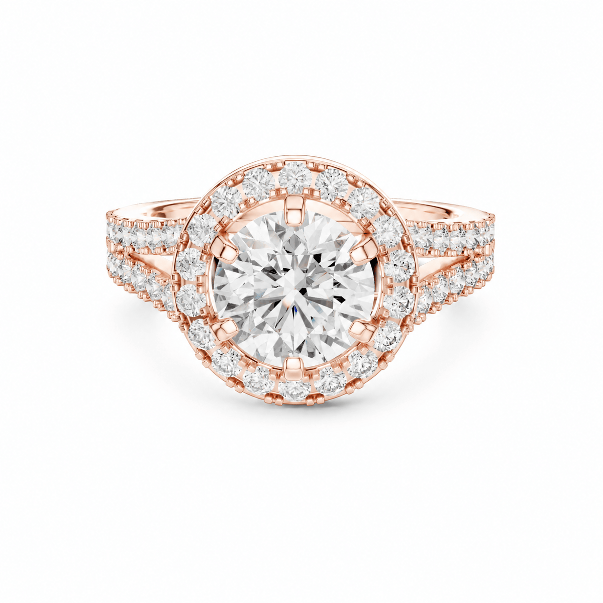The Hannah — 2.03 CTW Round Diamond Halo Ring - Lamor&Co