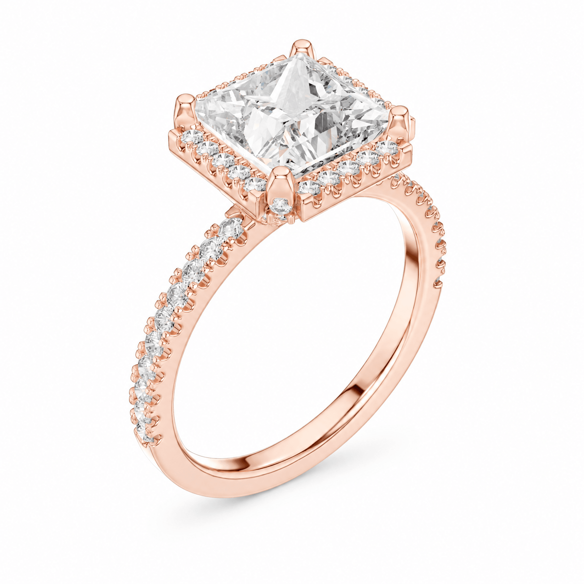 The Madison — 2.934 CTW Princess-Cut Diamond Halo Ring - Lamor&Co