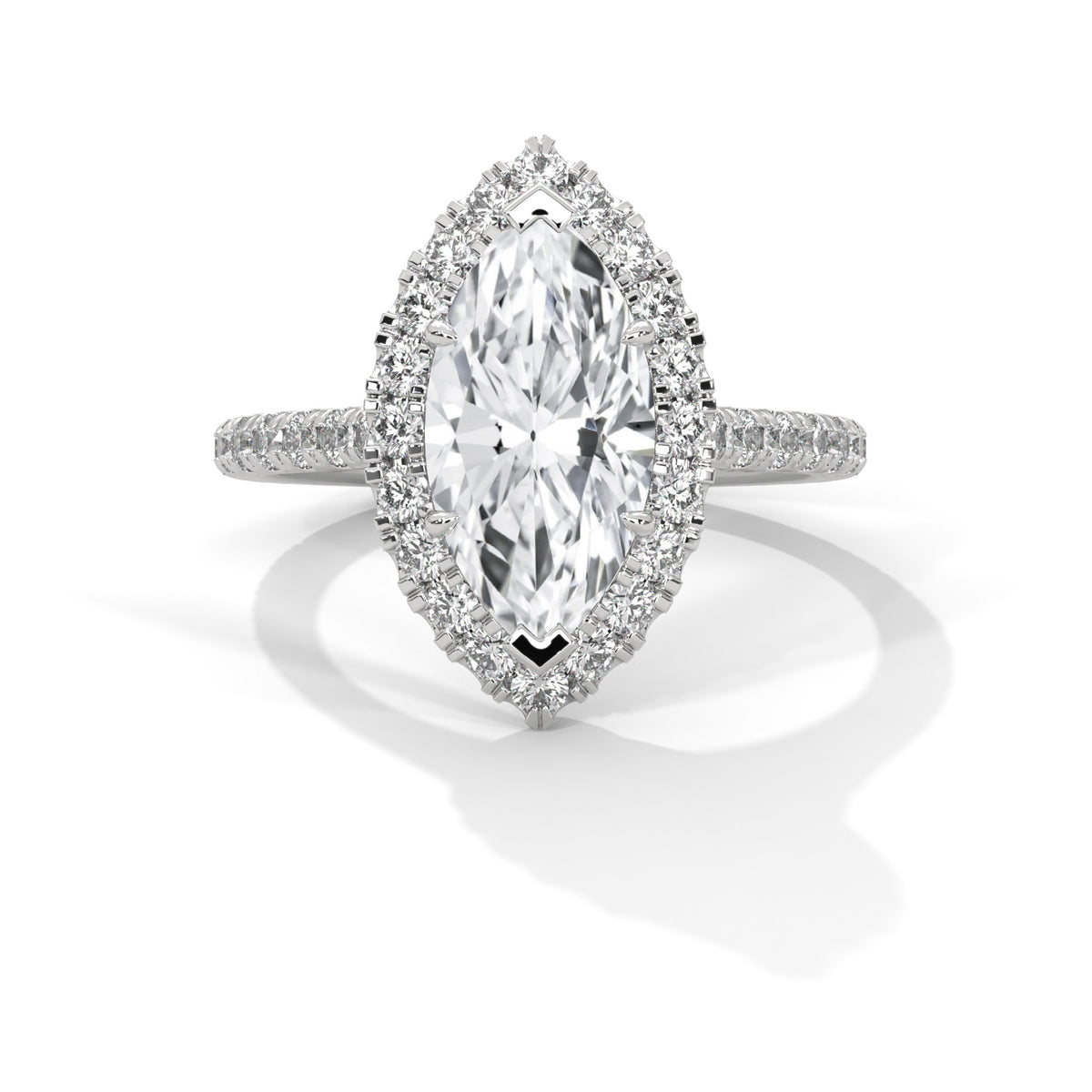 The Telma — 2.72 CTW Marquise Lab-Grown Diamond Halo Ring