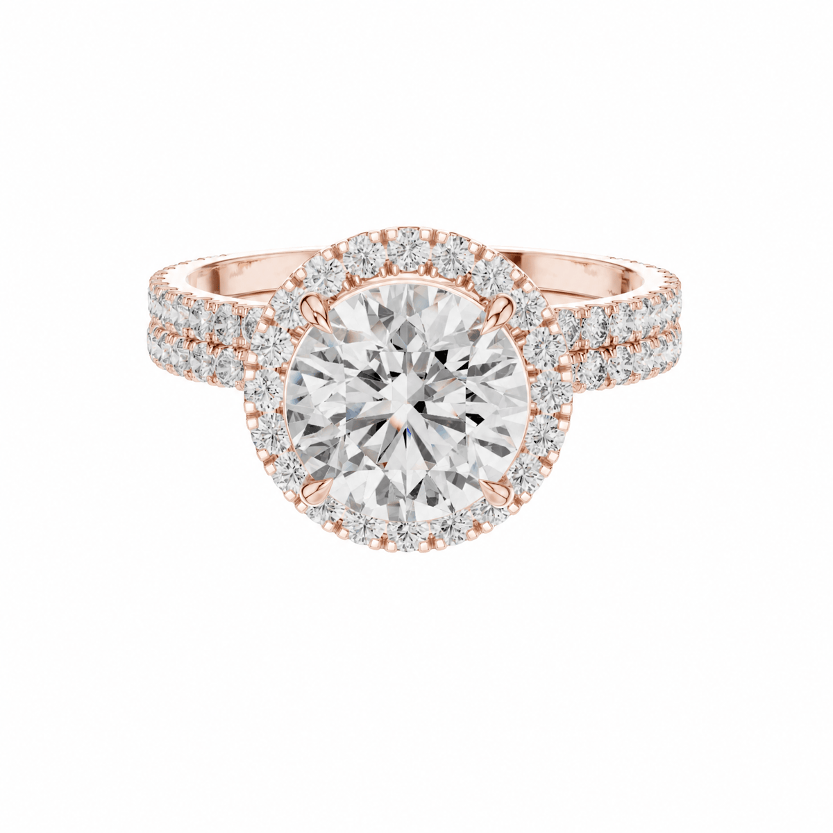 The Aldrey — 2.832 CTW Round Diamond Halo Ring - Lamor&Co